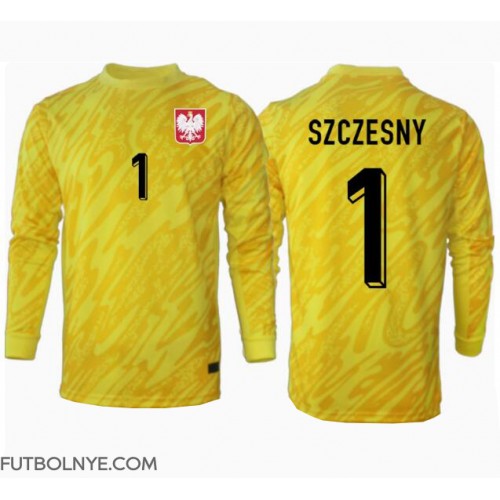 Camiseta Polonia Wojciech Szczesny #1 Portero Primera Equipación Eurocopa 2024 manga larga